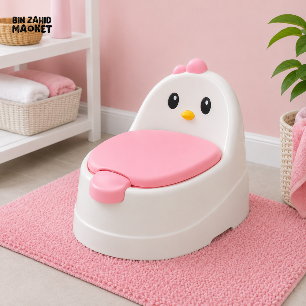 DUCK DESIGN BABY POTTY TRAINER - PINK