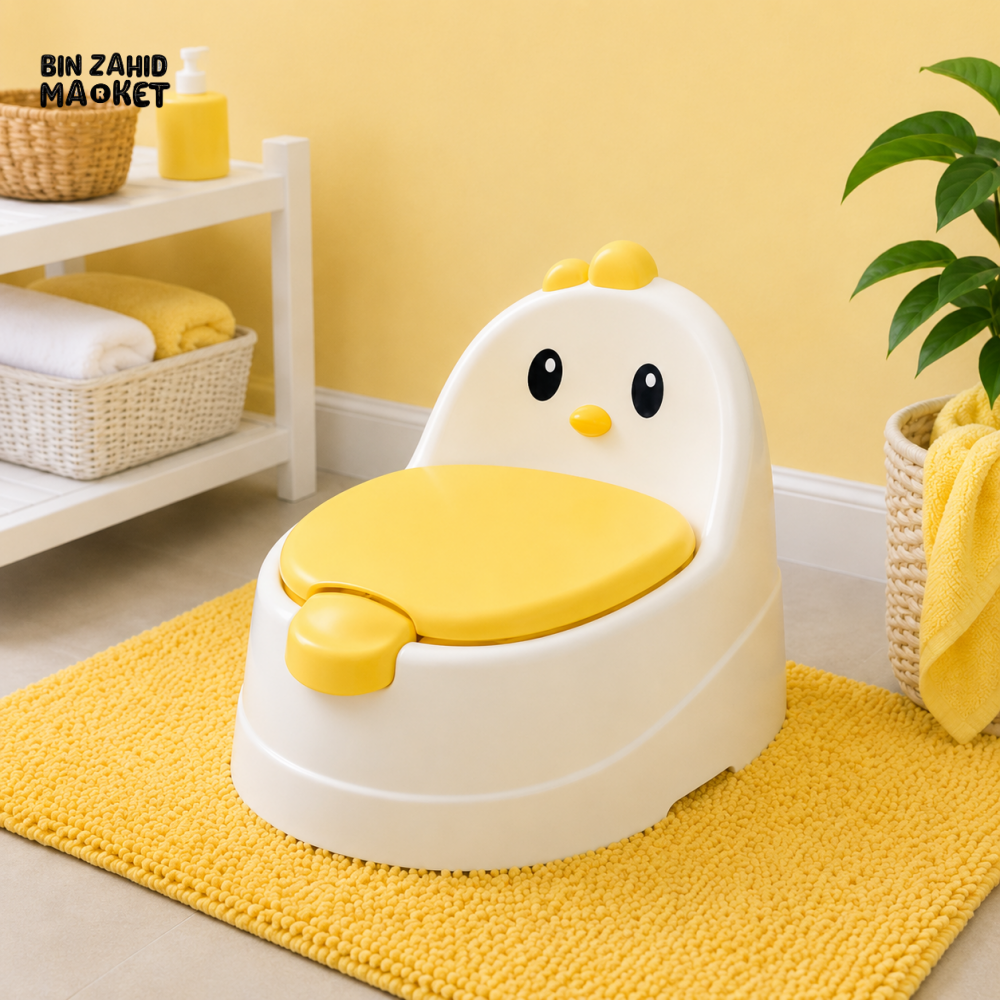 DUCK DESIGN BABY POTTY TRAINER - YELLOW