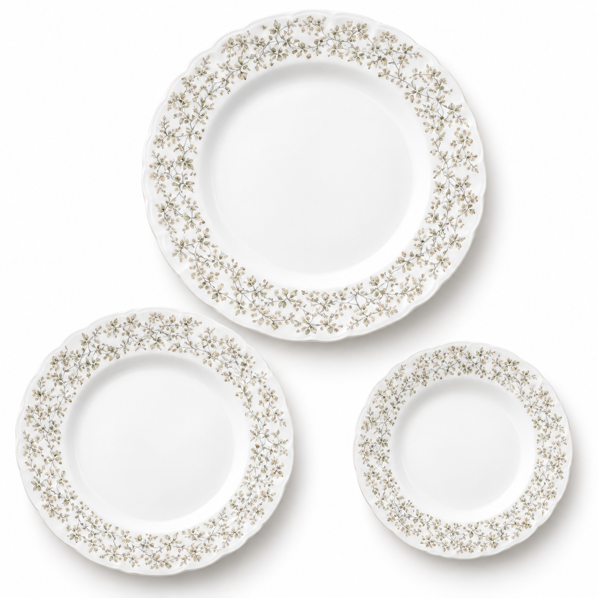 Danny Home Botanical Border Dinner Set - 18 Pieces