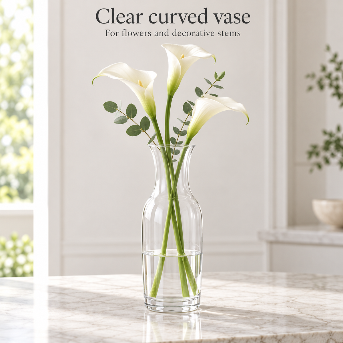 Danny Home Clear Curved Vase