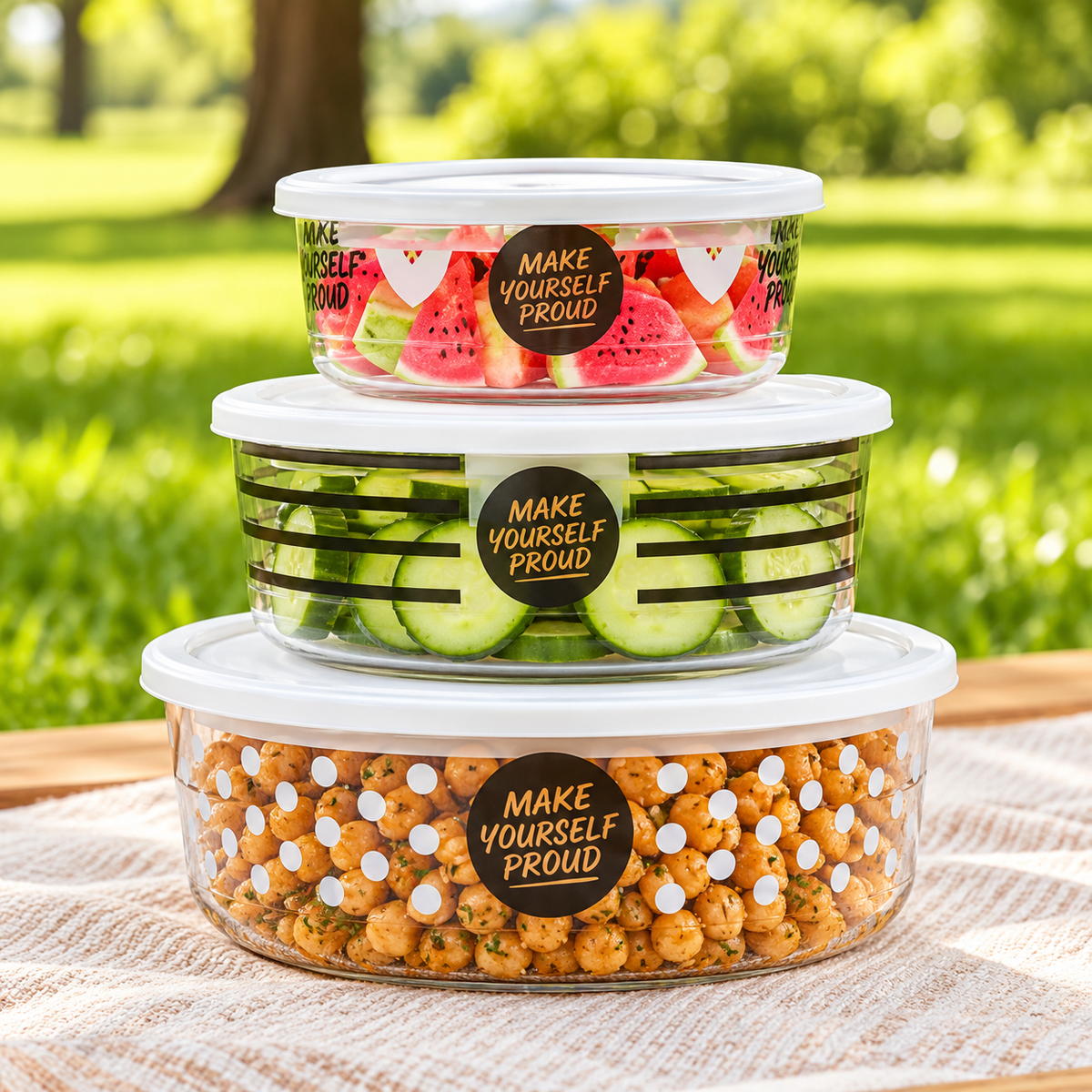 Limon Printed Food Storage Set – 3 Containers