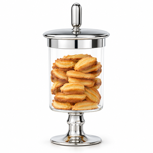 Danny Home Silver Footed Biscuit Jar - 9.1 x 24 cm
