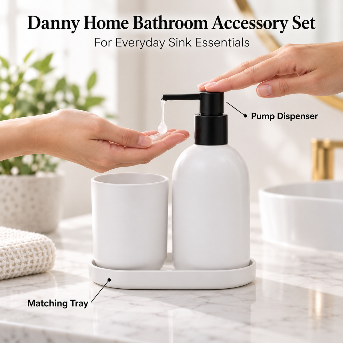 Danny Home 3 Piece Bathroom Accessory Set
