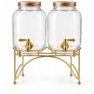 Danny Home 3 Piece Dual Beverage Dispenser With Stand