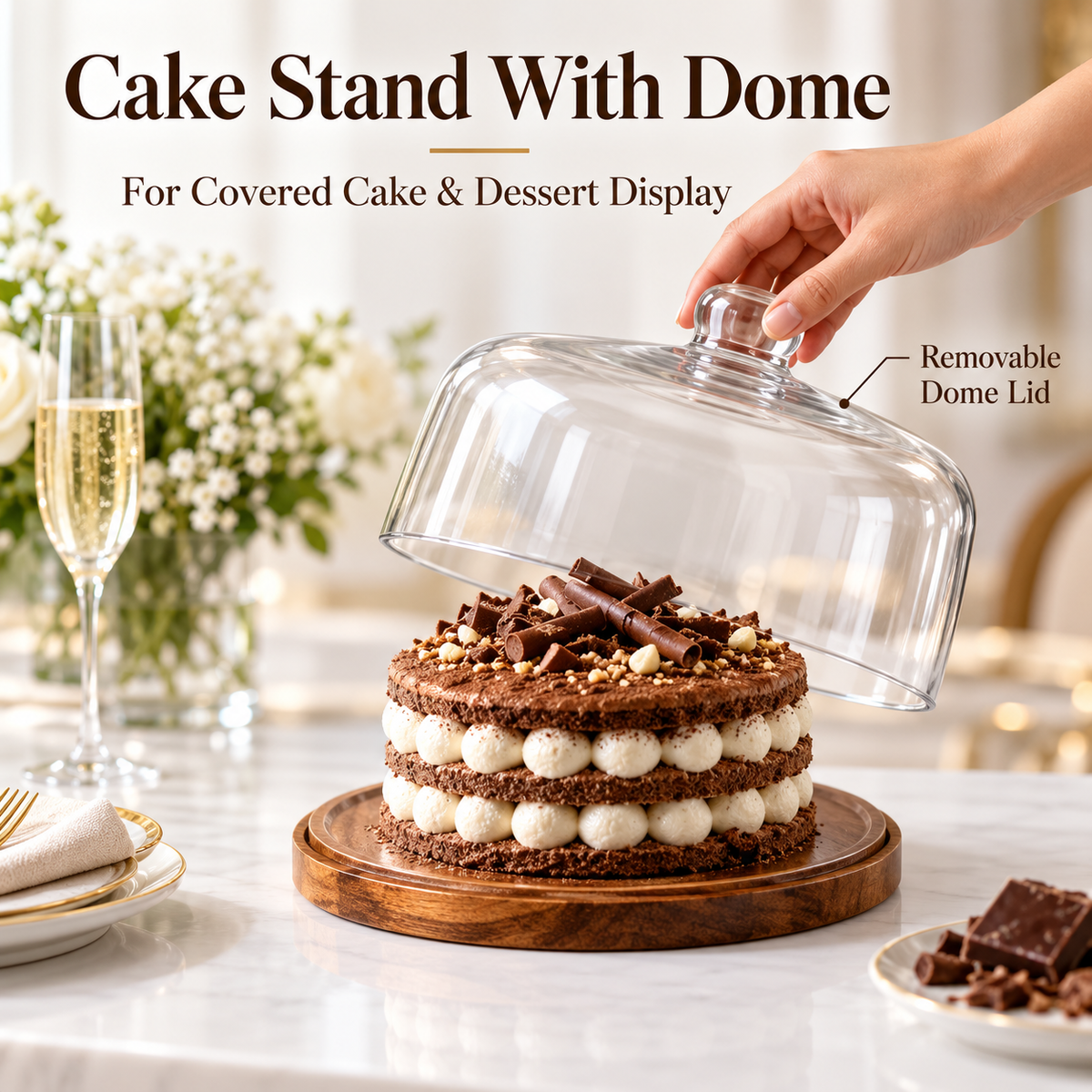 Danny Home Cake Stand With Dome