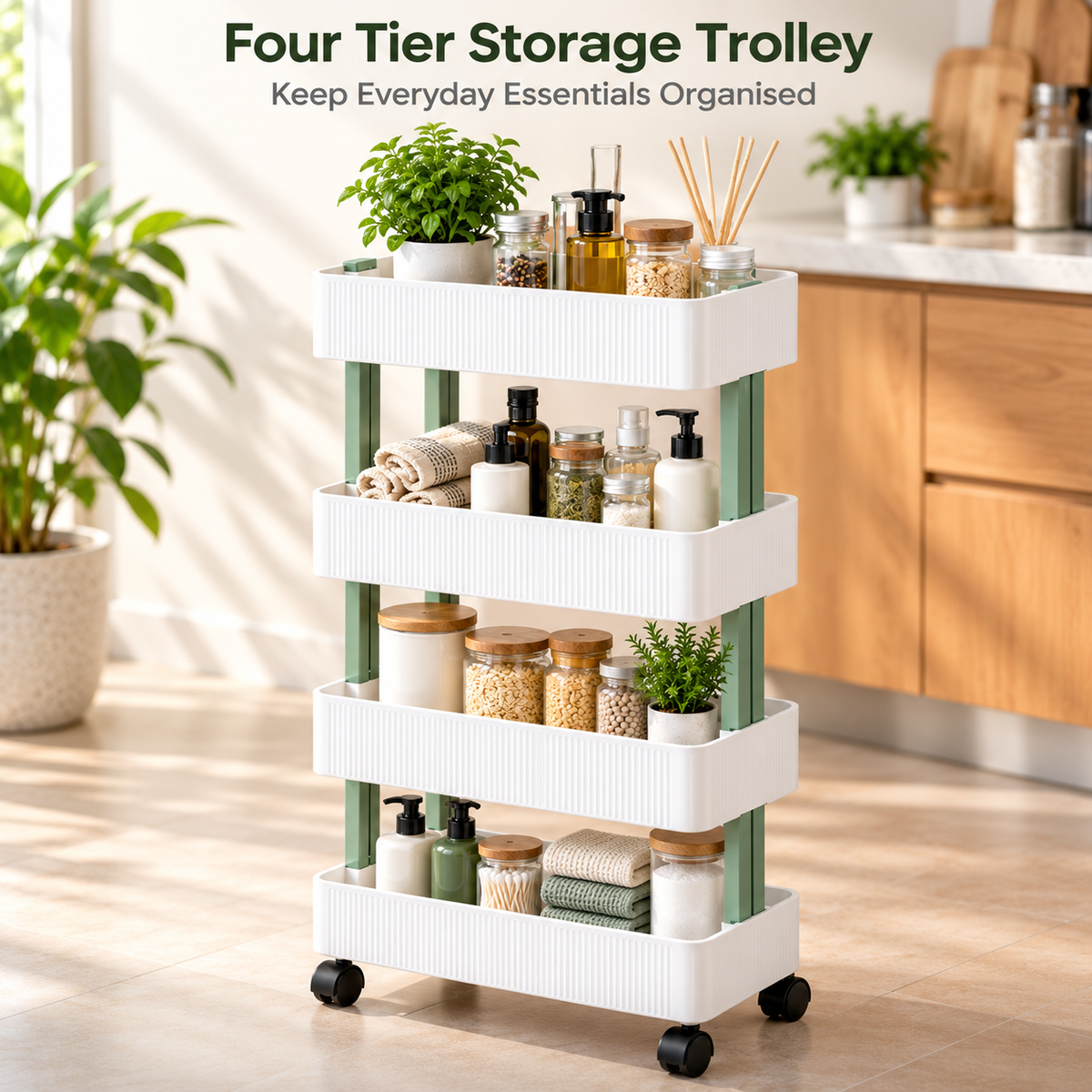 4 - Tier Storage Trolley
