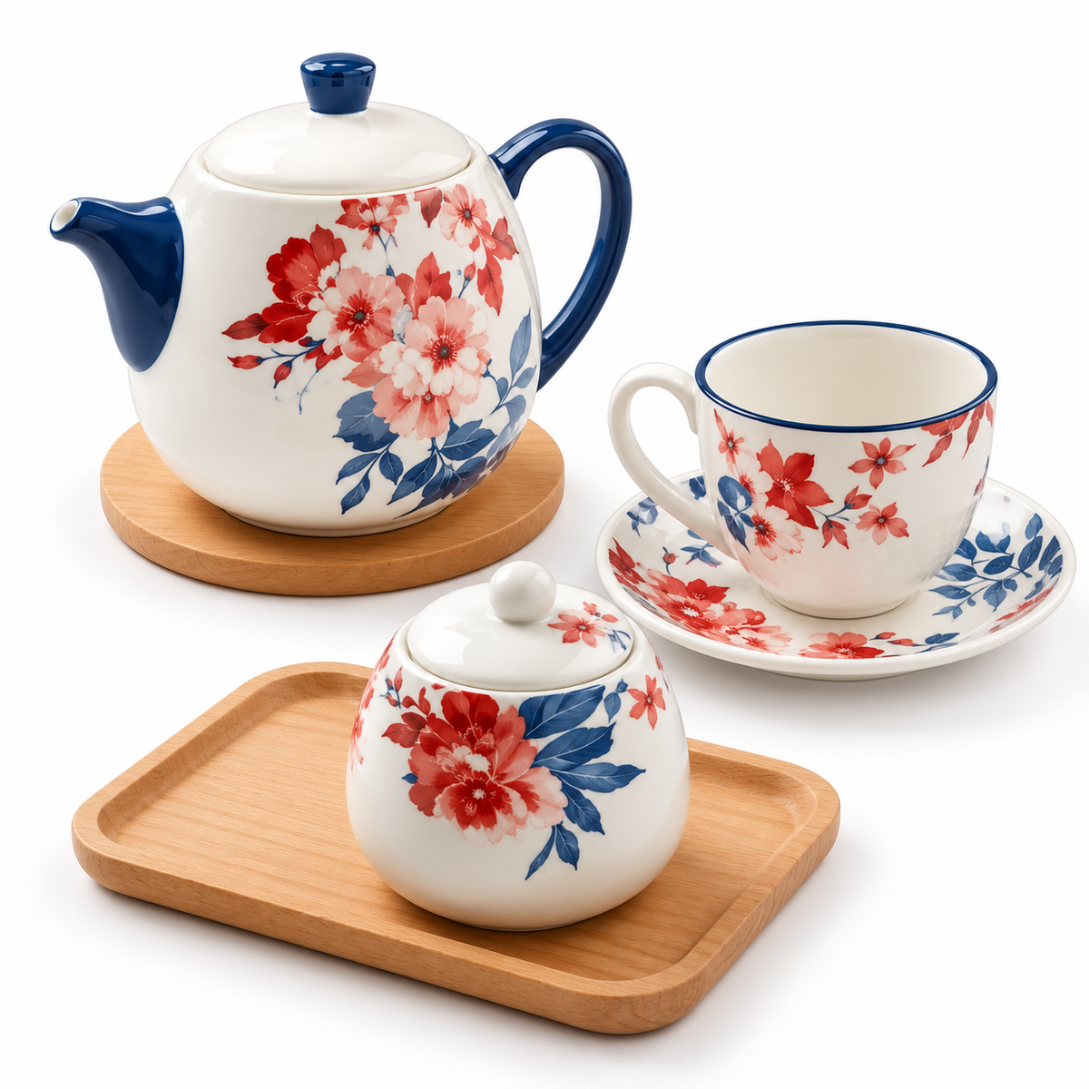 Danny Home 16 Piece Floral Tea Set