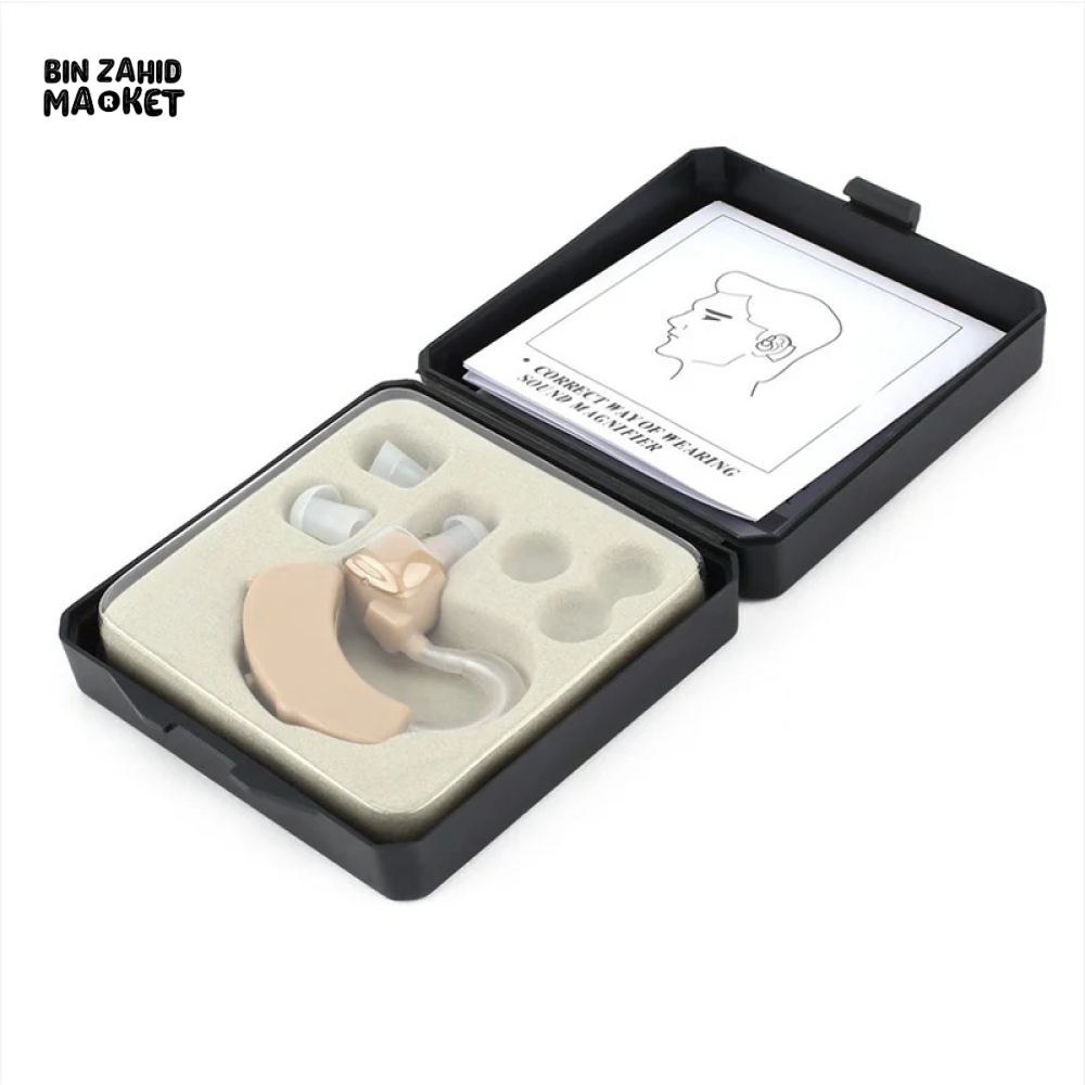 EAR HEARING AID DEVICE + FREE PROTECTIVE CASE