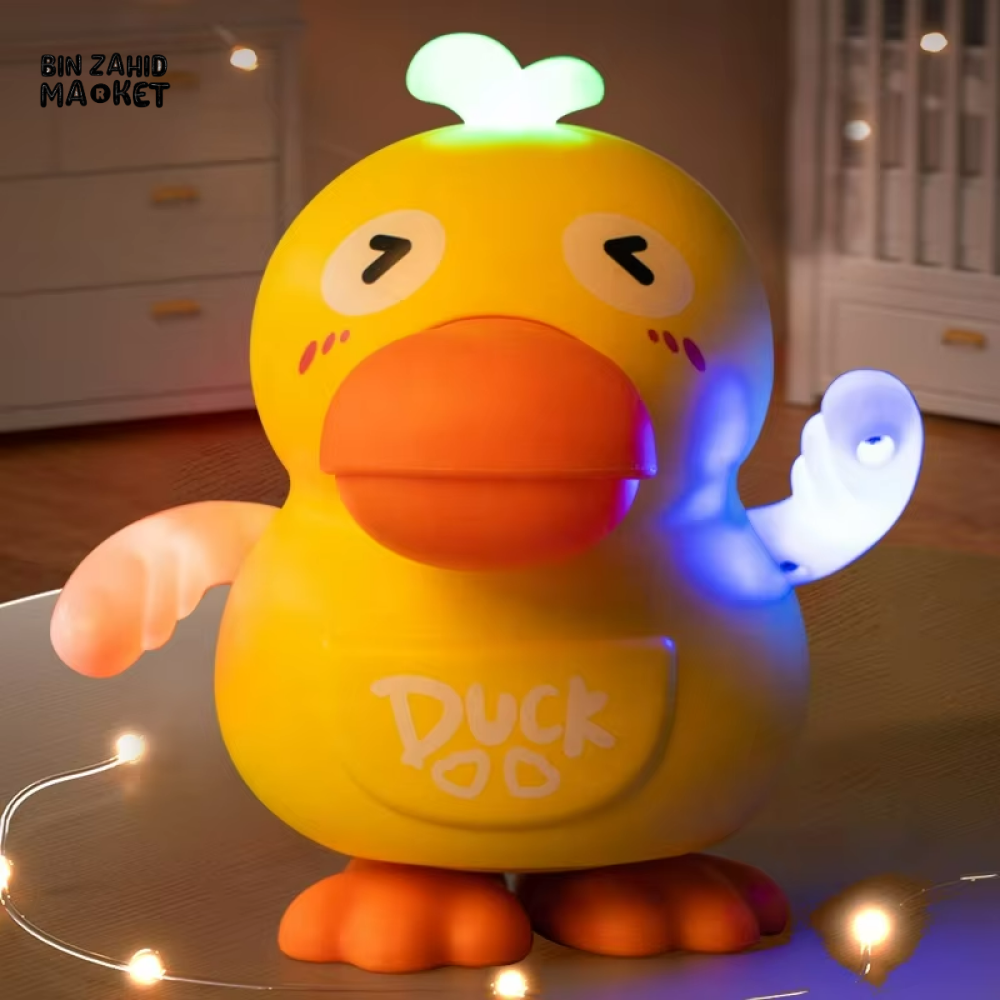 EARLY EDUCATIONAL MONTESSORI ELECTRONIC PETS – DANCING DUCK TOY WITH LIGHT & MUSIC FOR BABIES