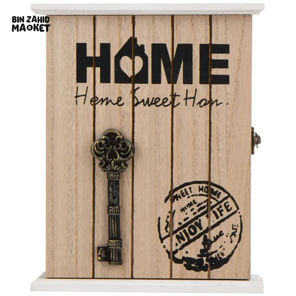 EASY INSTALLATION KEY STORAGE BOX HOLDER BOX WALL ART DECOR - HOME SWEET HOME