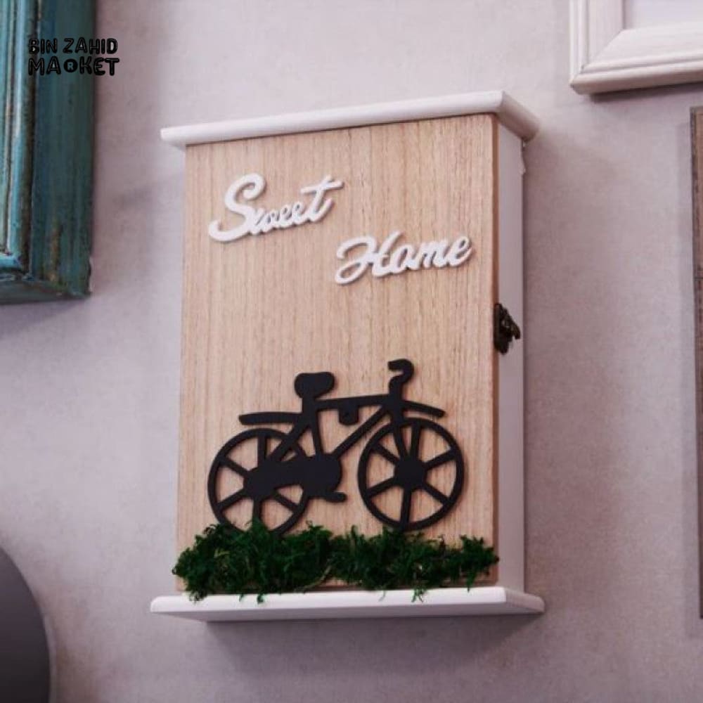 EASY INSTALLATION KEY STORAGE BOX HOLDER BOX WALL ART DECOR - SWEET HOME