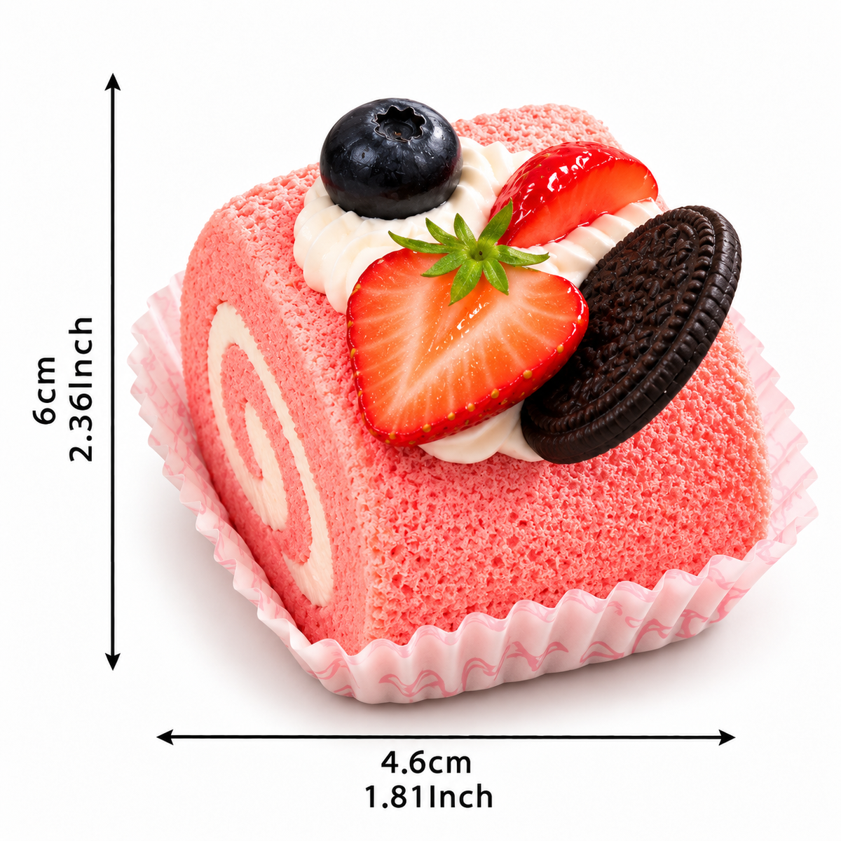 ARTIFICIAL MINI SWISS ROLL CAKE DECOR - 1 PIECE