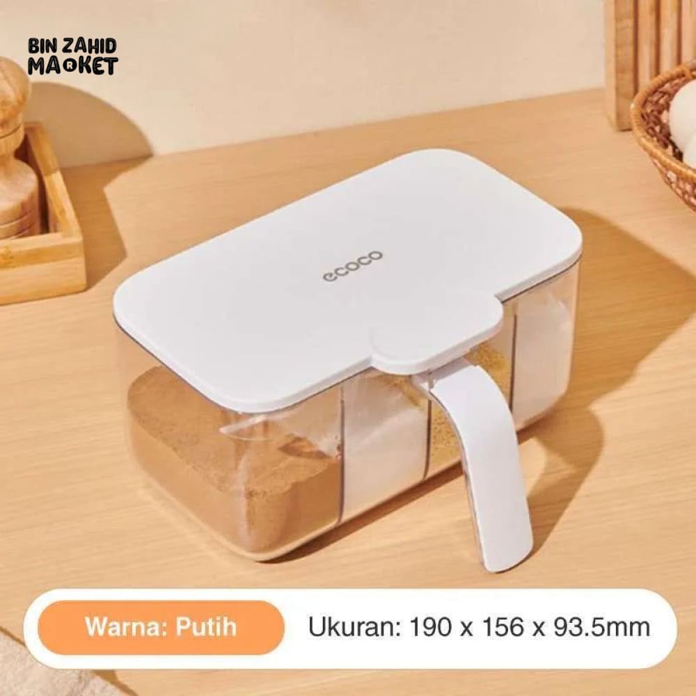 ECOCO 4 IN 1 SEASONING BOX – MULTI COMPARTMENT SPICE STORAGE CONTAINER