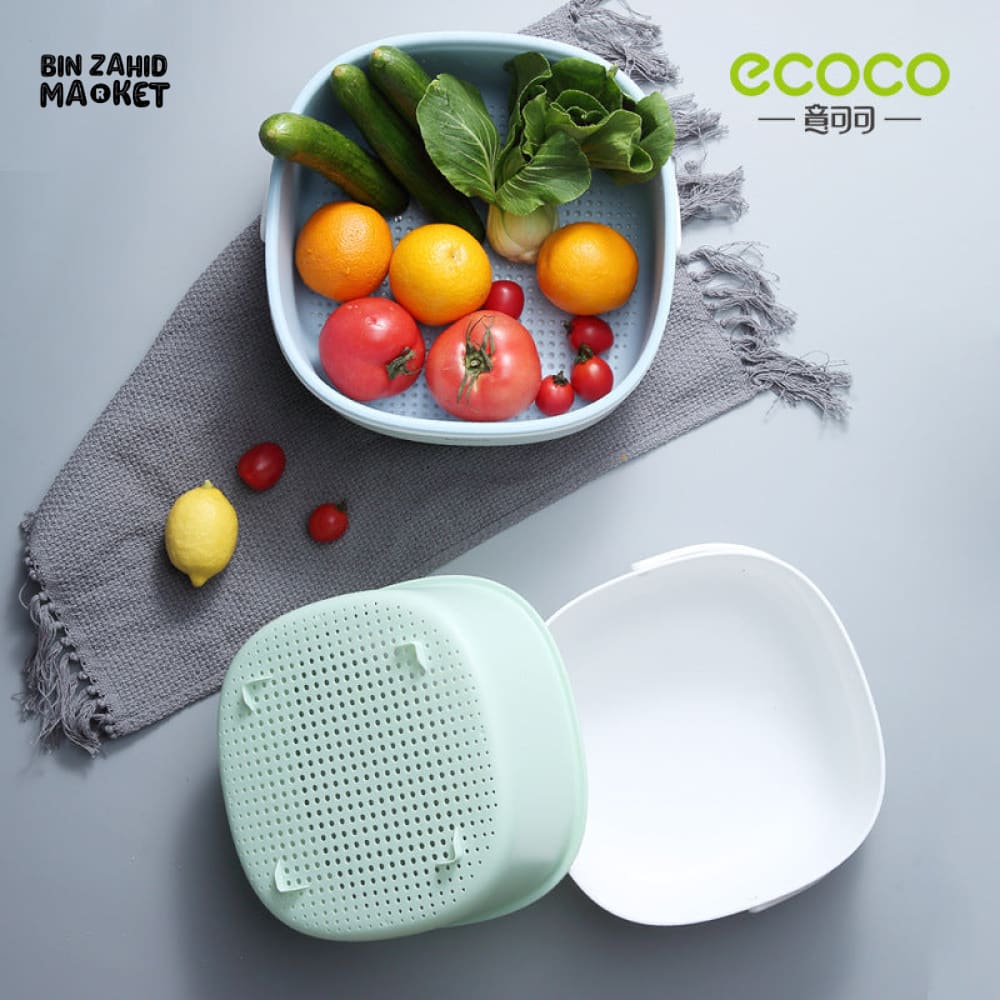 ECOCO ADJUSTABLE DRAIN STRAINER WITH HANDLE – RETRACTABLE KITCHEN COLANDER BASKET FOR VEGETABLE WASHING & SINK DRAINING