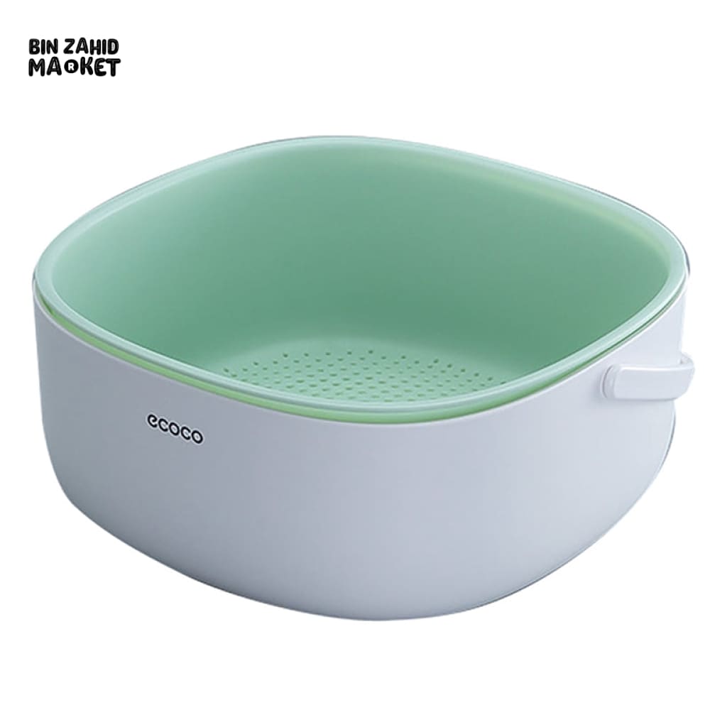 ECOCO ADJUSTABLE DRAIN STRAINER WITH HANDLE – RETRACTABLE KITCHEN COLANDER BASKET FOR VEGETABLE WASHING & SINK DRAINING