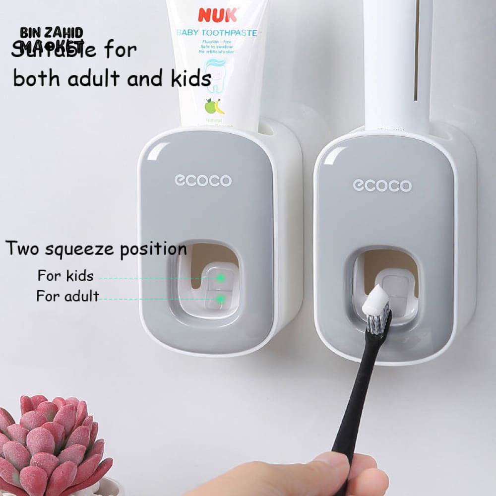 ECOCO AUTOMATIC TOOTHPASTE SQUEEZER – NO DRILLING REQUIRED WALL-MOUNT BATHROOM GADGET
