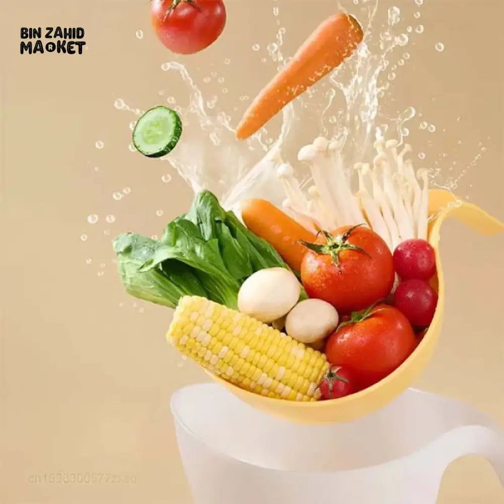 ECOCO DUAL-LAYER COLANDER SET – STRAINER WITH DRAIN BOWL & HANDLE