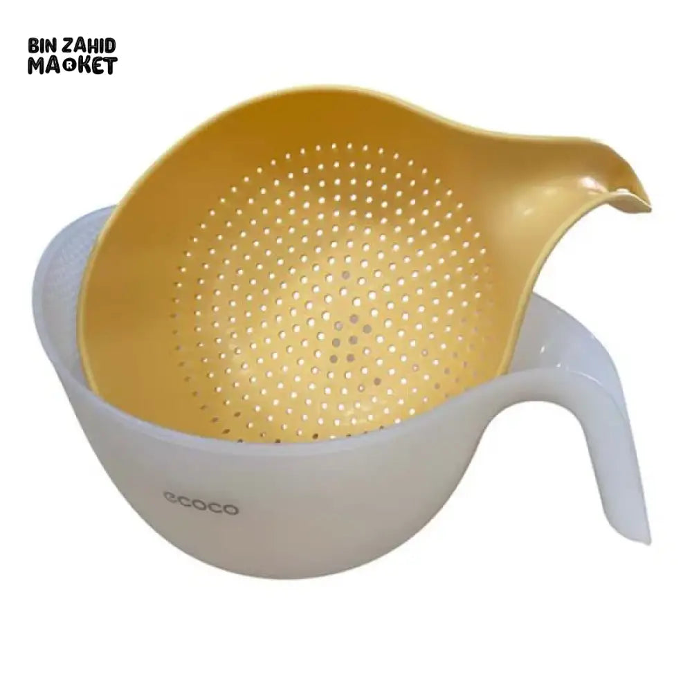 ECOCO DUAL-LAYER COLANDER SET – STRAINER WITH DRAIN BOWL & HANDLE