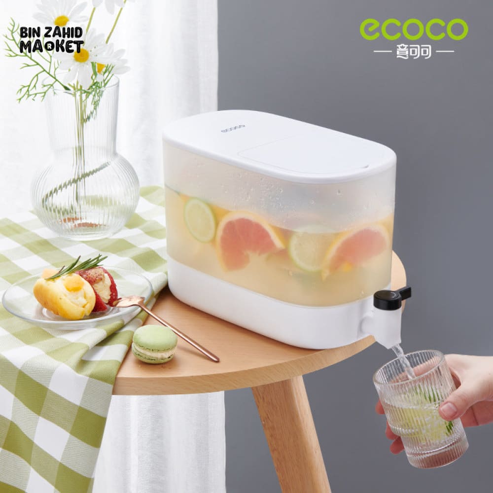 ECOCO LARGE CAPACITY FRIDGE WATER JUG – FAUCET DISPENSER FOR JUICE TEA & COLD DRINKS 4L