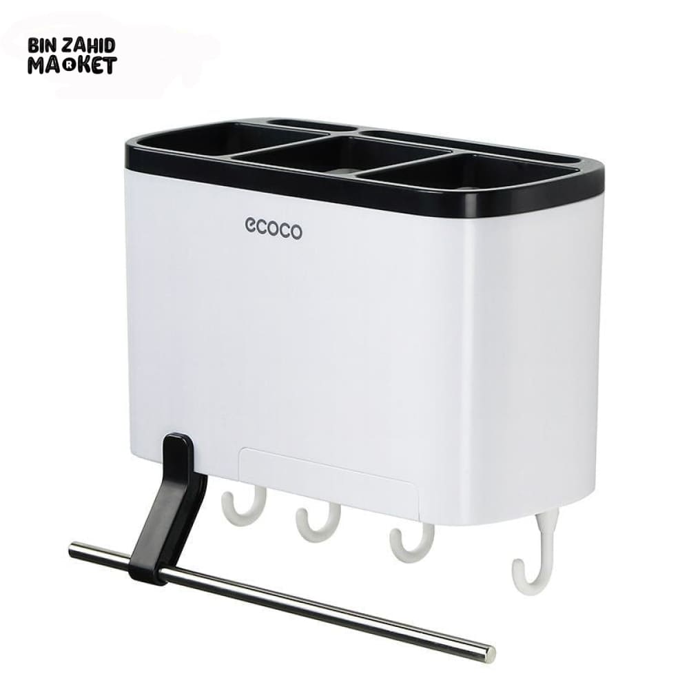 ECOCO MULTIFUNCTION KITCHEN ORGANIZER – ADHESIVE CHOPSTICK HOLDER KNIFE BLOCK RAG BAR SPOON & CUTLERY RACK DRAINING