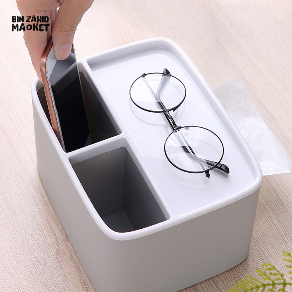 ECOCO MULTIFUNCTION TISSUE HOLDER – WATERPROOF 2-COMPARTMENT REMOTE STORAGE