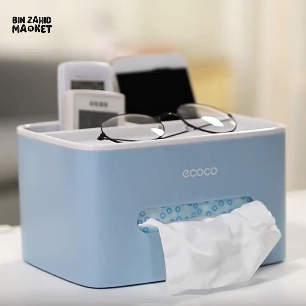 ECOCO MULTIFUNCTION TISSUE HOLDER – WATERPROOF 2-COMPARTMENT REMOTE STORAGE