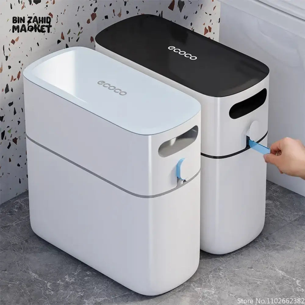 ECOCO SLIM NARROW TRASH CAN – MODERN HOME & BATHROOM BIN