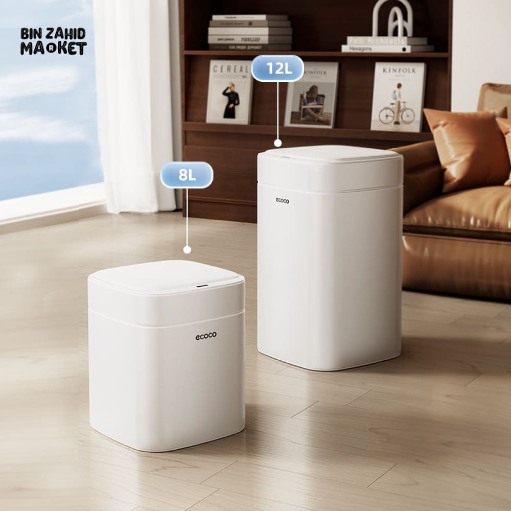 ECOCO SMART SENSOR TRASH CAN 12 LITRE – HANDS-FREE AUTOMATIC DUSTBIN