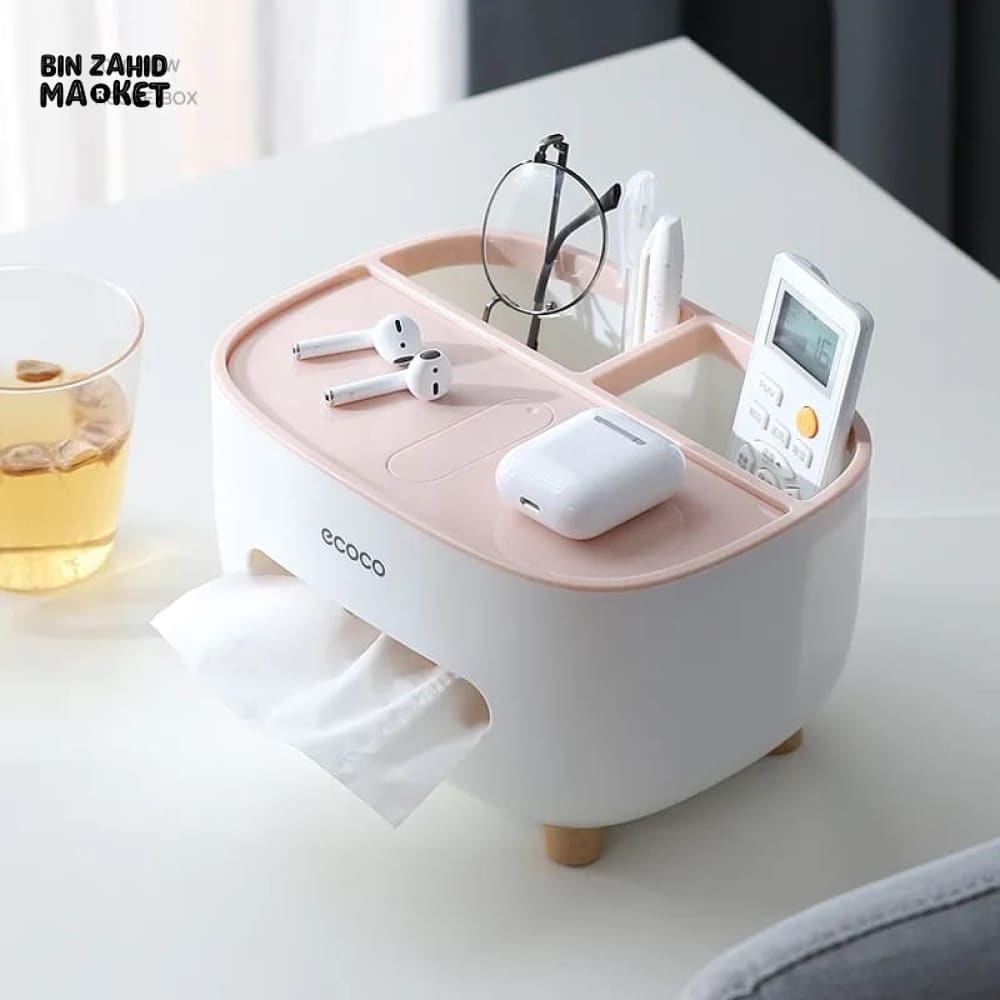 ECOCO TISSUE BOX WITH MULTIFUNCTIONAL HOLDER