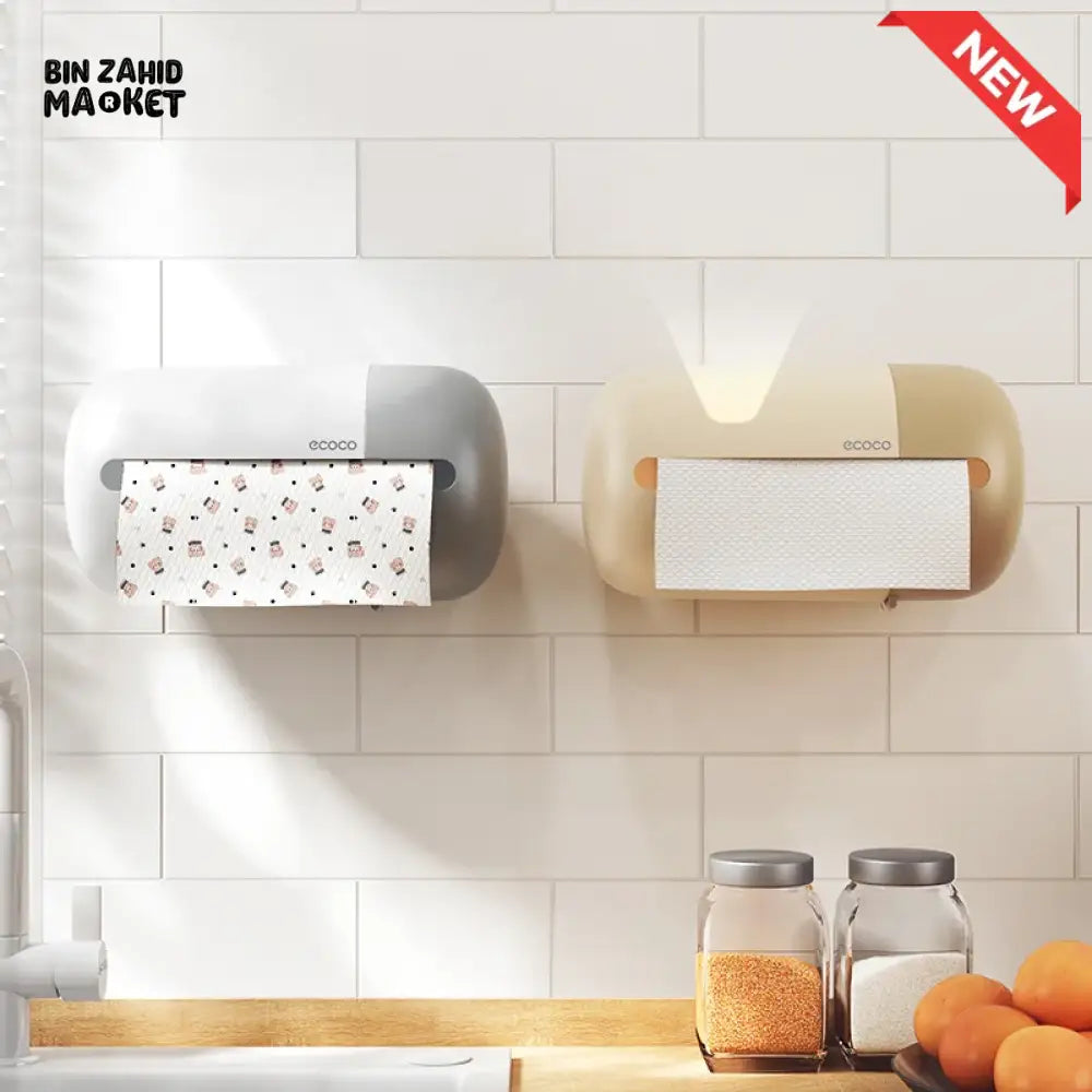 ECOCO WALL-MOUNT TOILET PAPER ROLL HOLDER – TISSUE ROLL INCLUDED