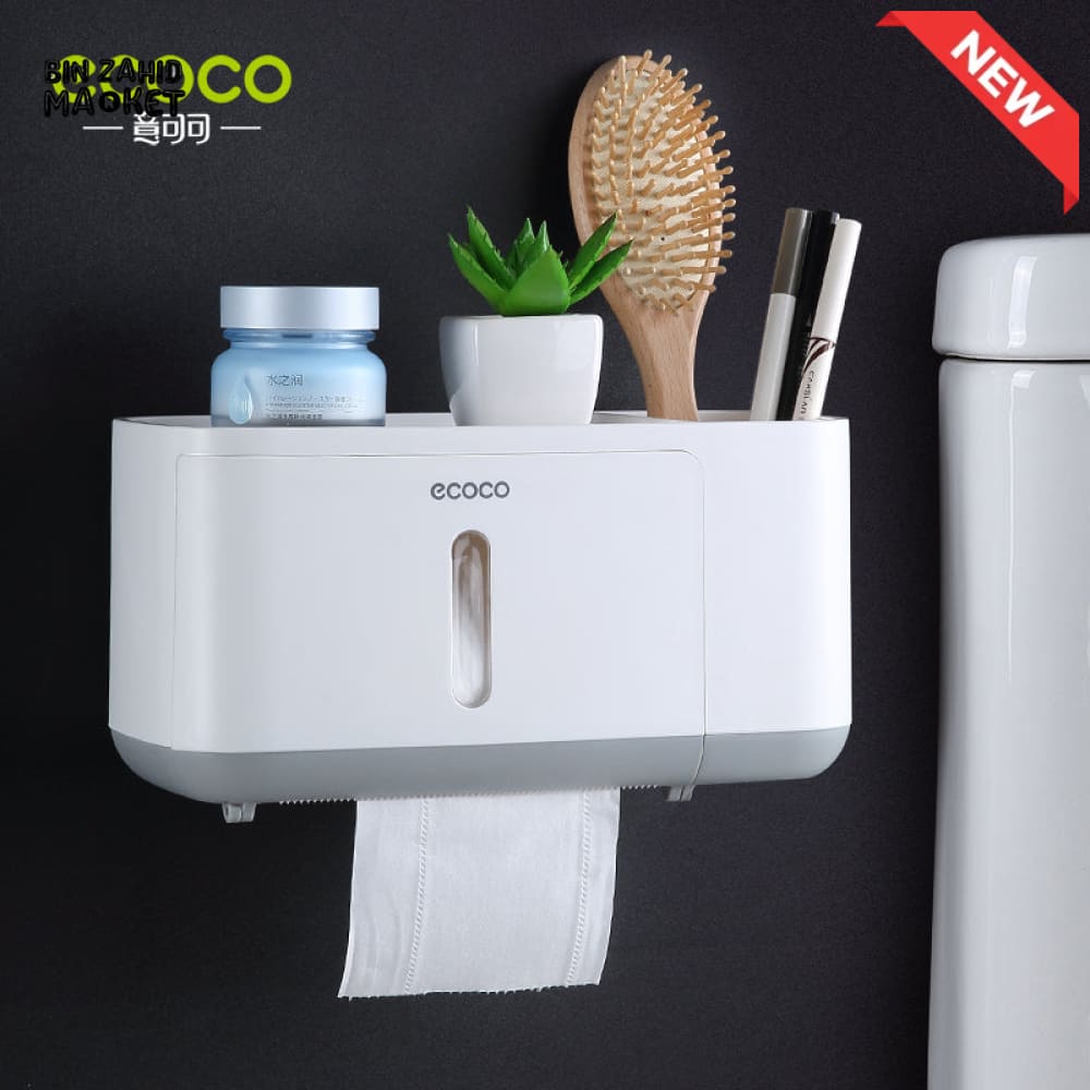 ECOCO WALL-MOUNTED TISSUE BOX – DUSTPROOF BATHROOM HOLDER