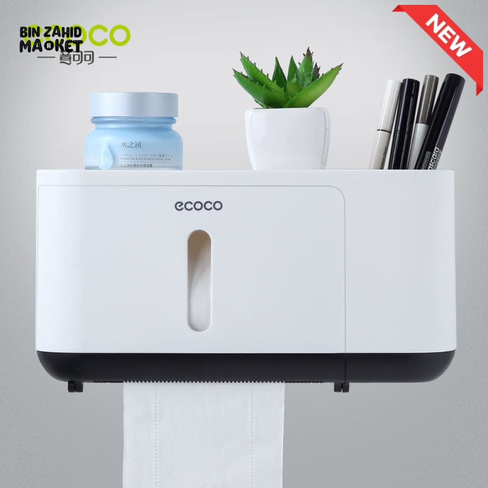 ECOCO WALL-MOUNTED TISSUE BOX – DUSTPROOF BATHROOM HOLDER