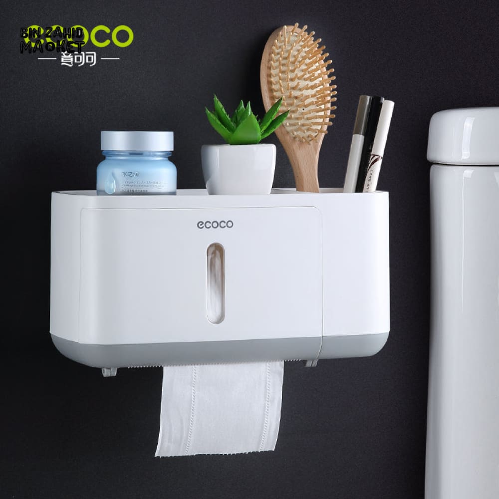 ECOCO WALL-MOUNTED TISSUE BOX – DUSTPROOF BATHROOM HOLDER