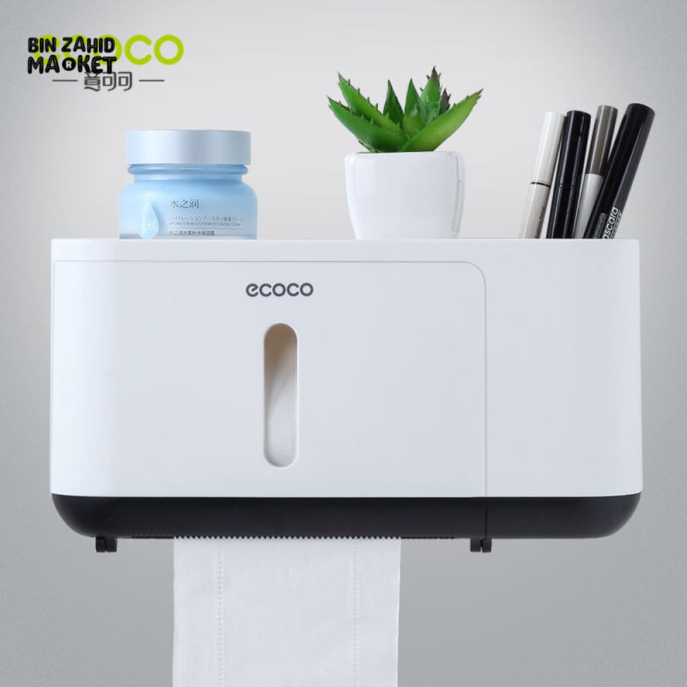 ECOCO WALL-MOUNTED TISSUE BOX – DUSTPROOF BATHROOM HOLDER