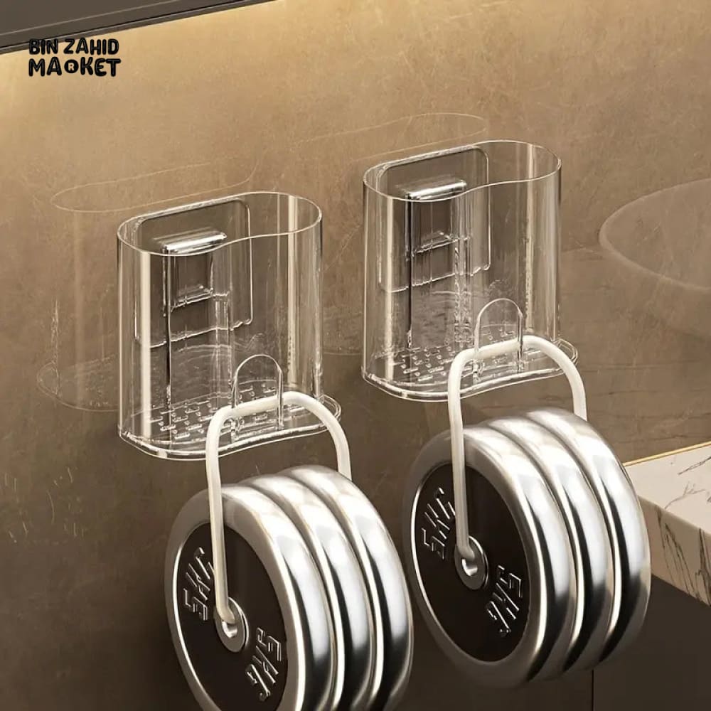 WALL-MOUNTED TOOTHBRUSH HOLDER WITH GARGLE CUP – SPACE-SAVING BATHROOM ORGANIZER