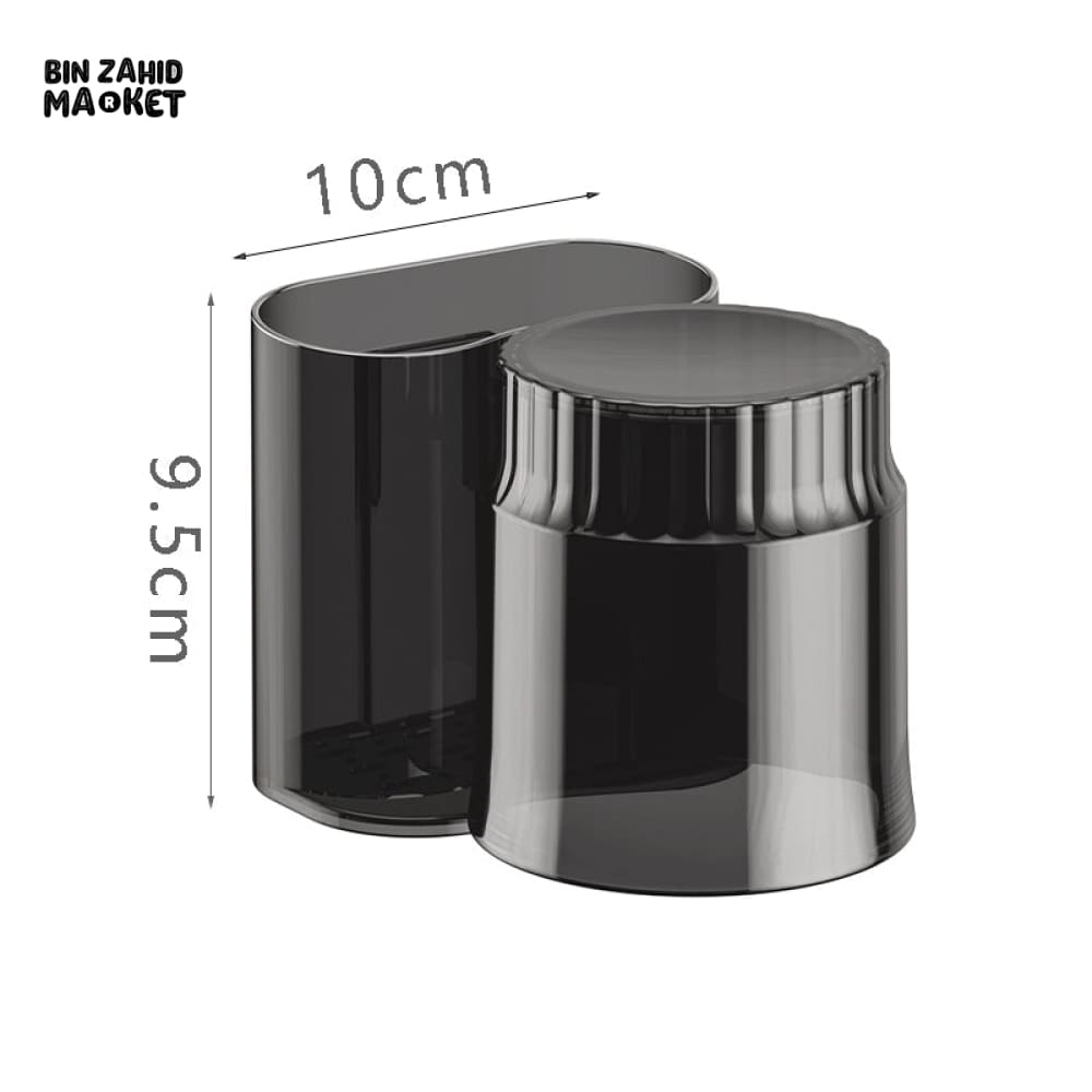 WALL-MOUNTED TOOTHBRUSH HOLDER WITH GARGLE CUP – SPACE-SAVING BATHROOM ORGANIZER