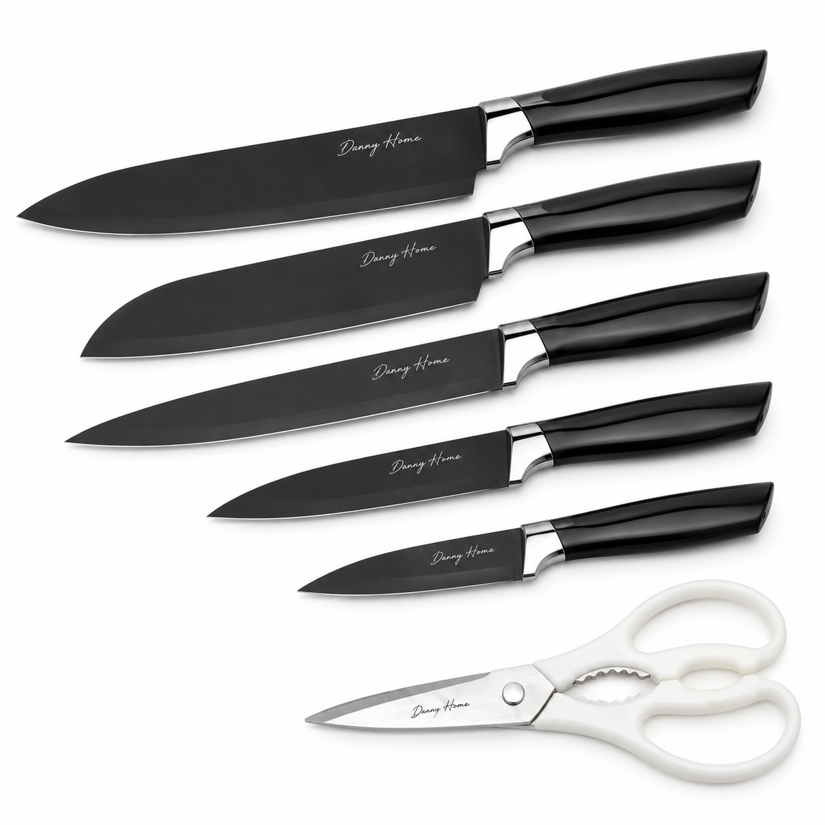 Danny Home Kitchen Knife And Scissors Set - 6 Pieces