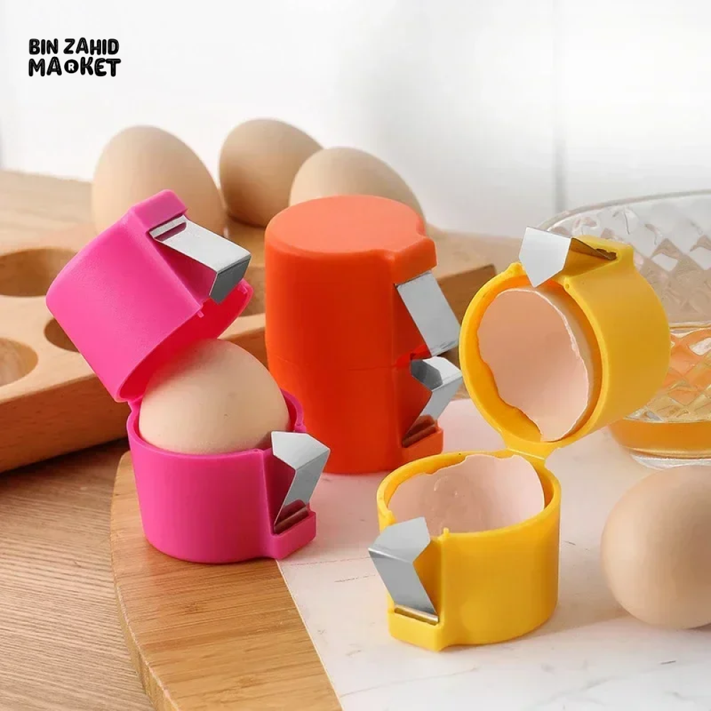 EGG TOPPER SHELL CUTTER RAW EGG CRACKER SEPARATOR & OPENER – KITCHEN BAKING TOOL