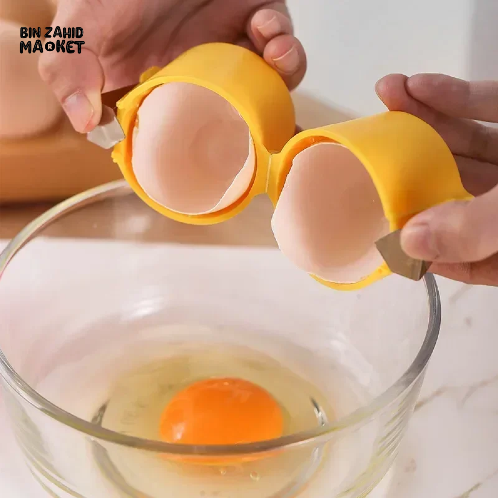 EGG TOPPER SHELL CUTTER RAW EGG CRACKER SEPARATOR & OPENER – KITCHEN BAKING TOOL