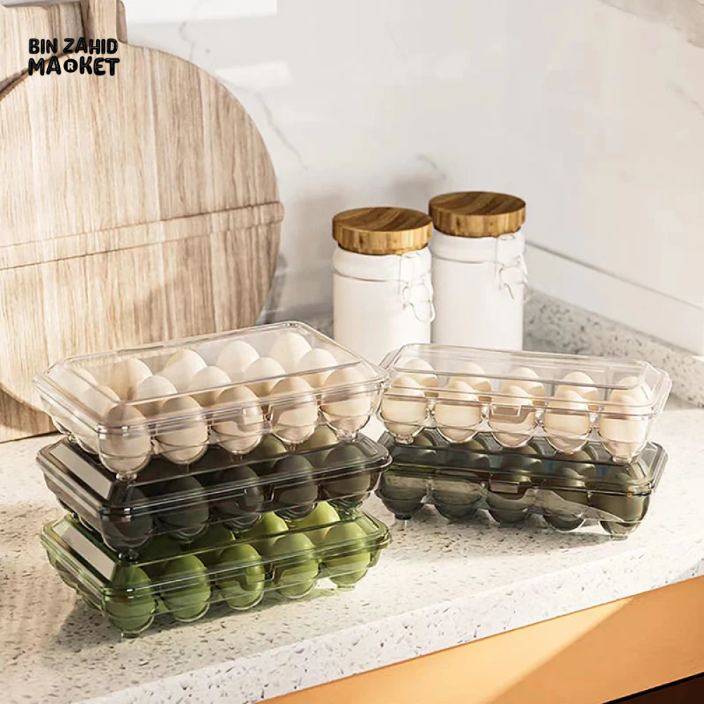 EGGS STORAGE BOX PLASTIC TRANSPARENT PORTABLE EGG FRESH-KEEPING CASE REFRIGERATOR STORAGE CONTAINER KITCHEN TOOL