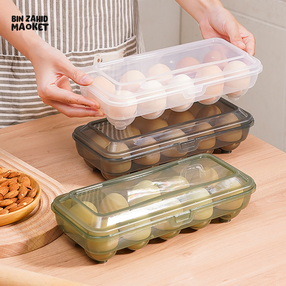 EGGS STORAGE BOX PLASTIC TRANSPARENT PORTABLE EGG FRESH-KEEPING CASE REFRIGERATOR STORAGE CONTAINER KITCHEN TOOL