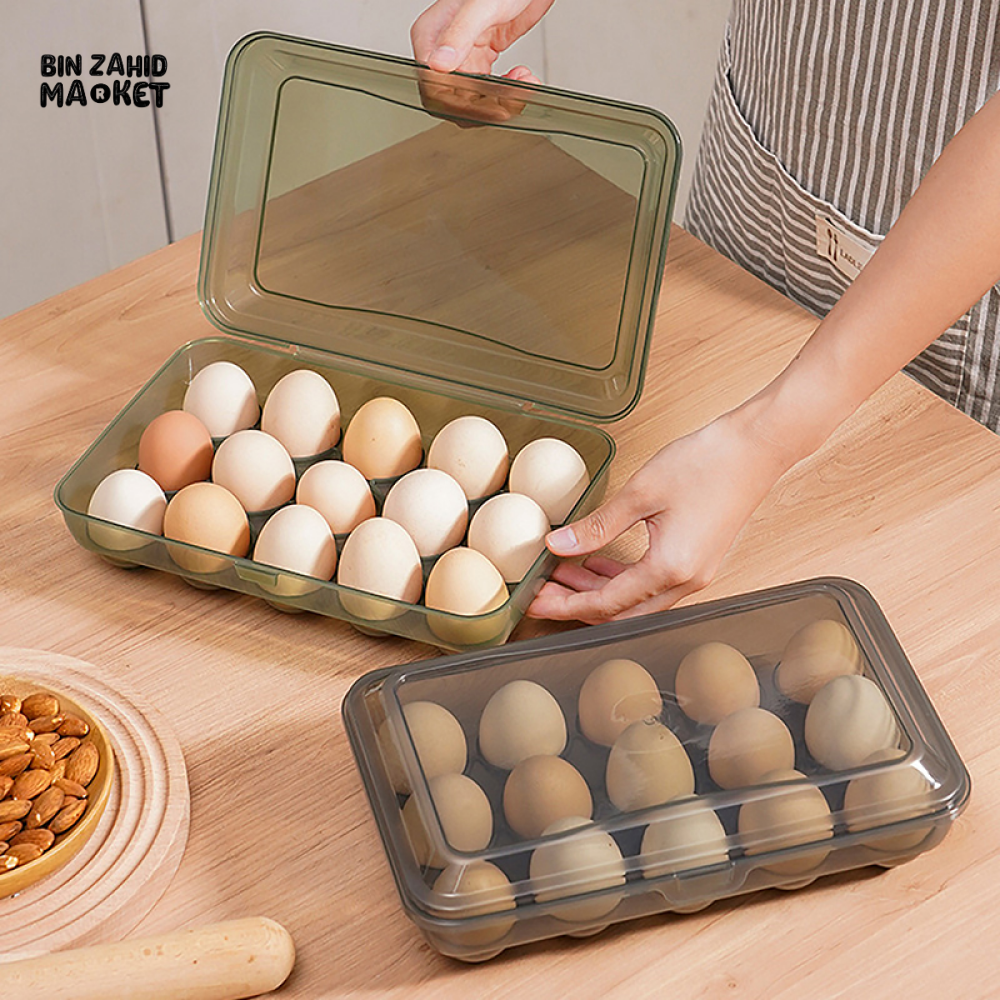 EGGS STORAGE BOX PLASTIC TRANSPARENT PORTABLE EGG FRESH-KEEPING CASE REFRIGERATOR STORAGE CONTAINER KITCHEN TOOL