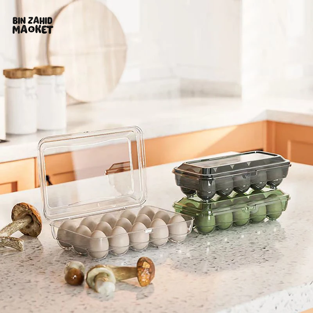 EGGS STORAGE BOX PLASTIC TRANSPARENT PORTABLE EGG FRESH-KEEPING CASE REFRIGERATOR STORAGE CONTAINER KITCHEN TOOL