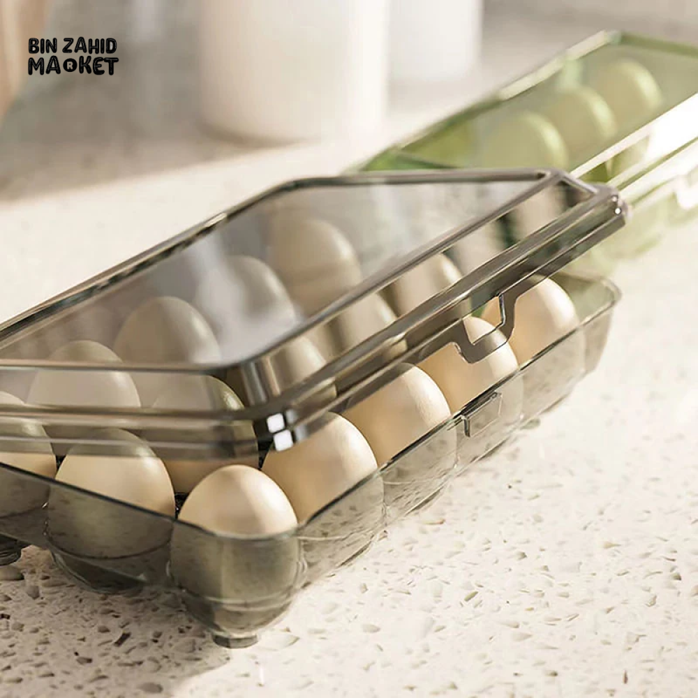EGGS STORAGE BOX PLASTIC TRANSPARENT PORTABLE EGG FRESH-KEEPING CASE REFRIGERATOR STORAGE CONTAINER KITCHEN TOOL