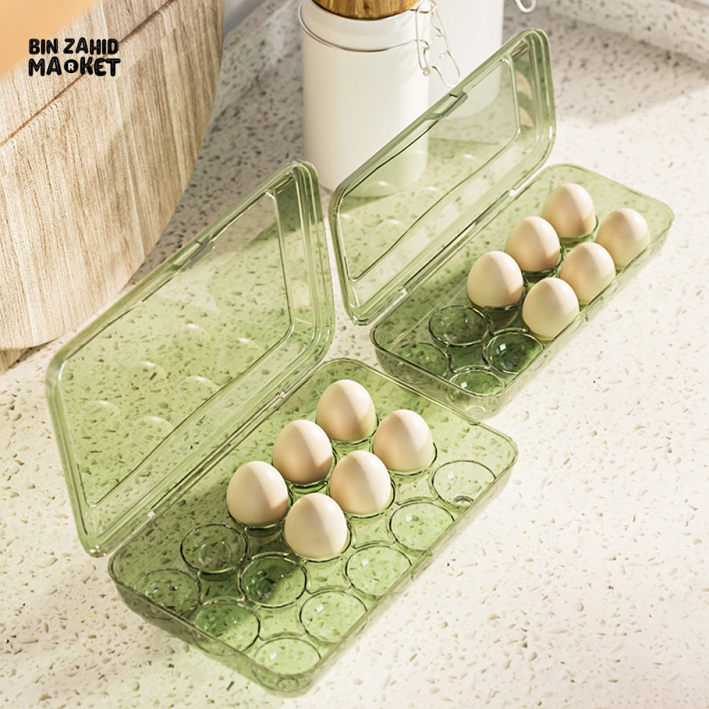 EGGS STORAGE BOX PLASTIC TRANSPARENT PORTABLE EGG FRESH-KEEPING CASE REFRIGERATOR STORAGE CONTAINER KITCHEN TOOL