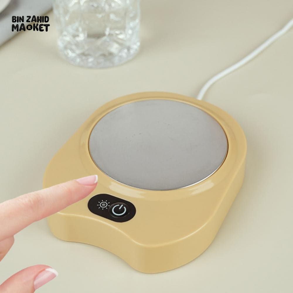ELECTRIC COFFEE WARMER PLATE – SMART AUTO SHUT-OFF 3 TEMPERATURES WATERPROOF COASTER