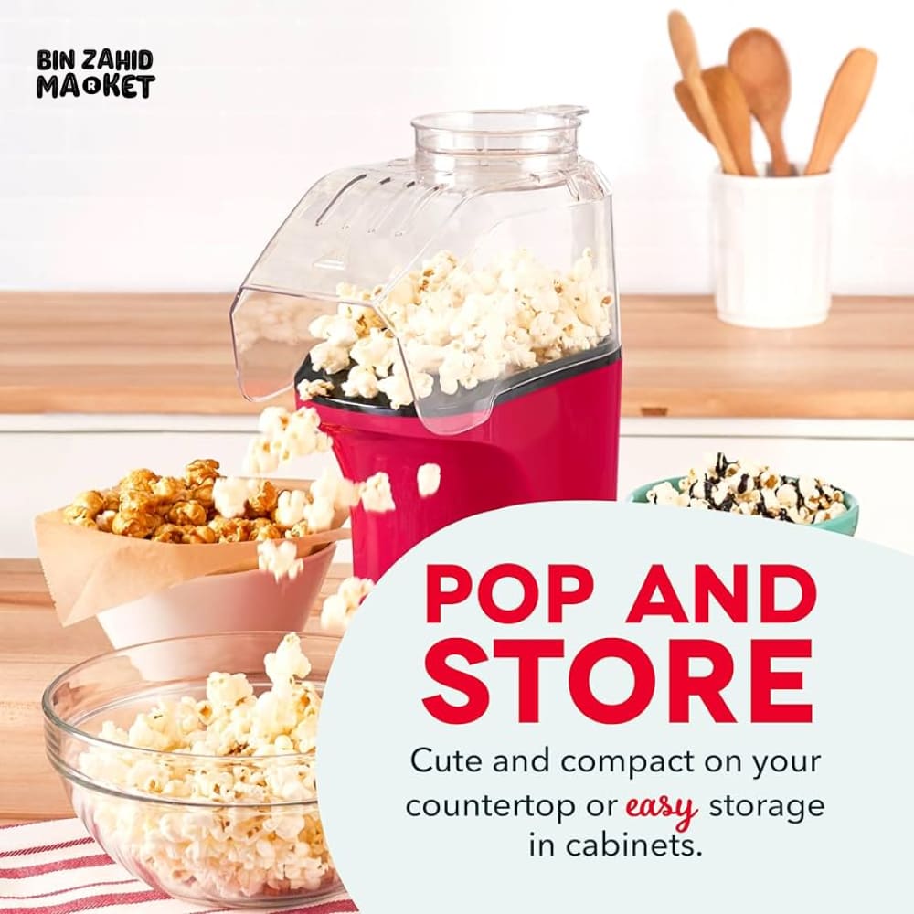 ELECTRIC POPCORN MAKER | QUICK & EASY HOT AIR POPPER FOR HOME USE