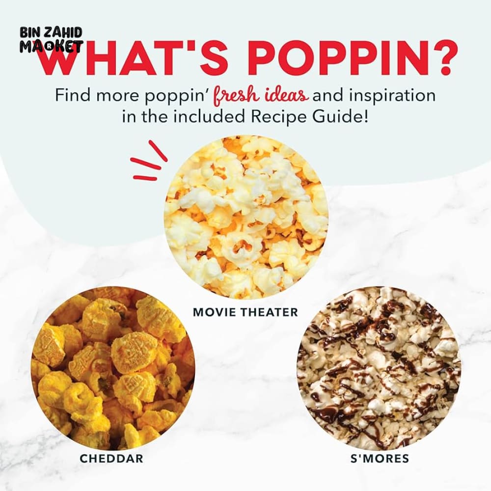 ELECTRIC POPCORN MAKER | QUICK & EASY HOT AIR POPPER FOR HOME USE
