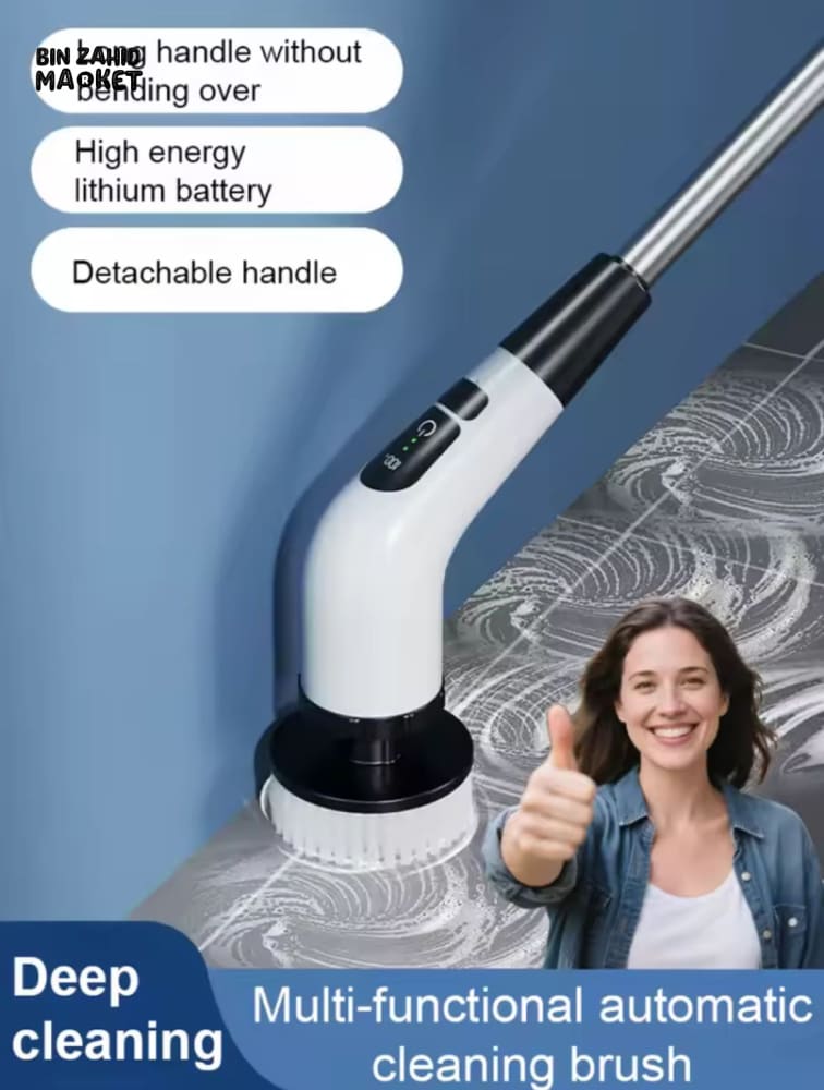 ELECTRIC SPIN SCRUBBER 9-IN-1 CORDLESS ROTATING CLEANING BRUSH FOR BATHROOM KITCHEN & TOILET CLEANING