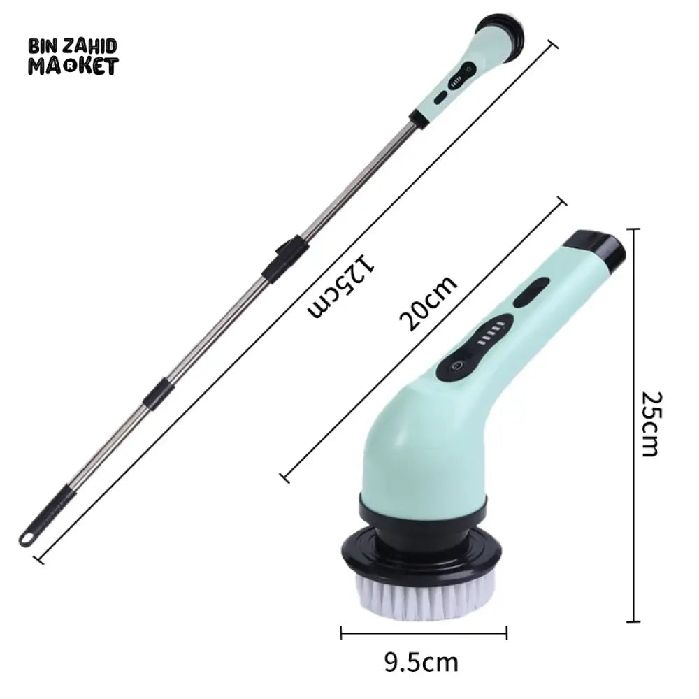 ELECTRIC SPIN SCRUBBER 9-IN-1 CORDLESS ROTATING CLEANING BRUSH FOR BATHROOM KITCHEN & TOILET CLEANING